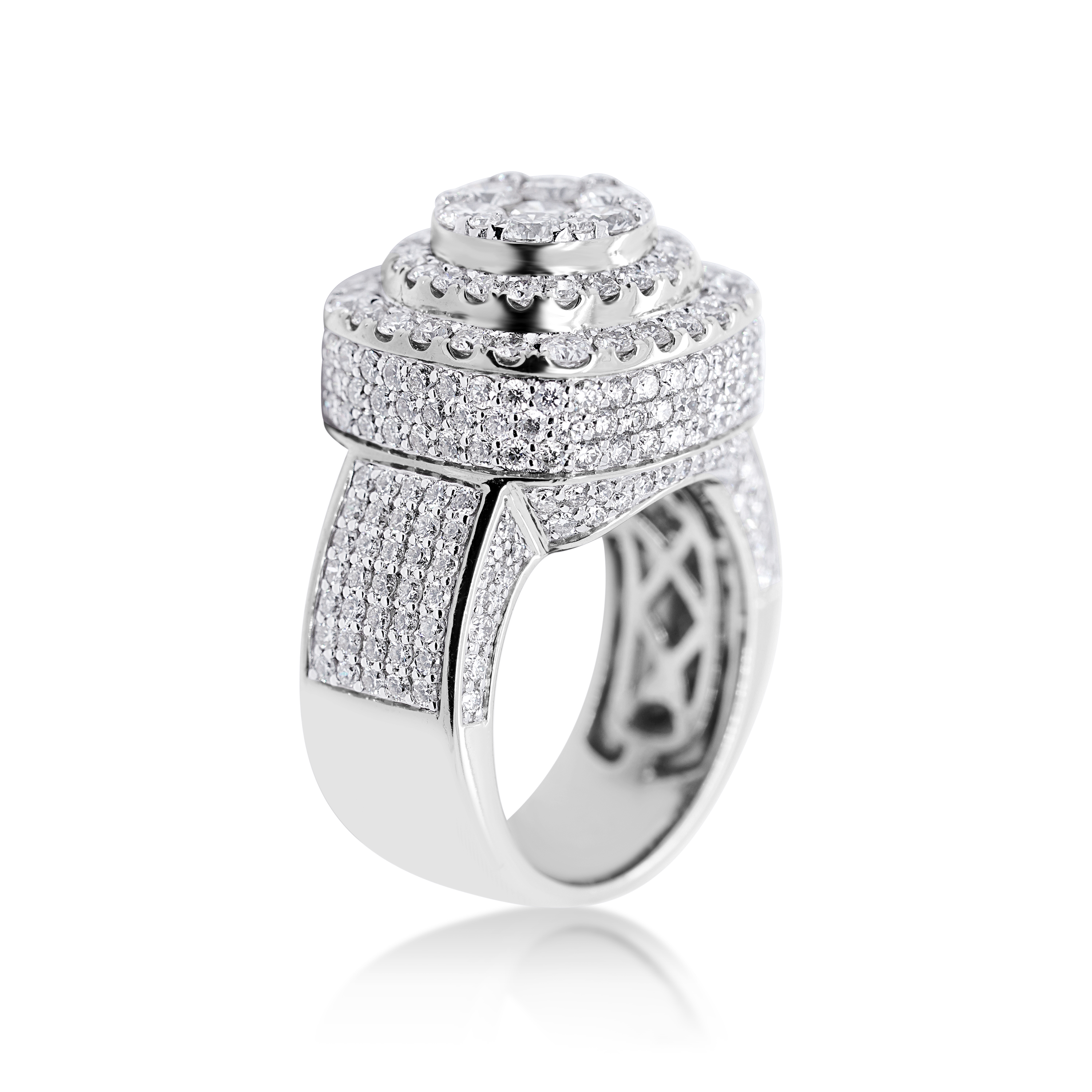 Diamond Ring 5.80 ct. 14K White Gold